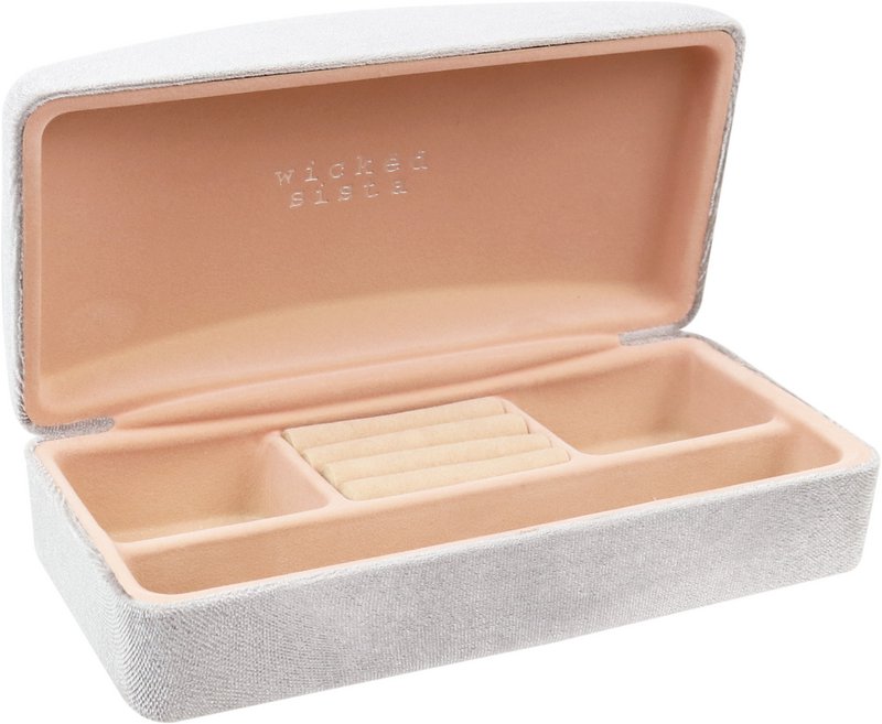 Velvet Large Jewelery Case Pearl Gray jewelery case