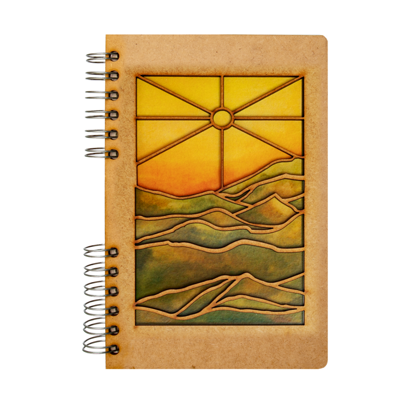 Duurzaam Houten Notitieboek – KOMONI – Horizon - Gerecycled papier – EA-HOR6G