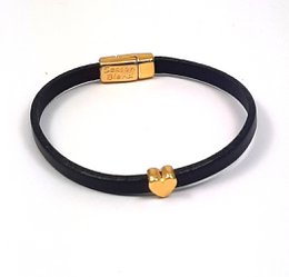 Cuore Semplice Spremere placcato oro 24K