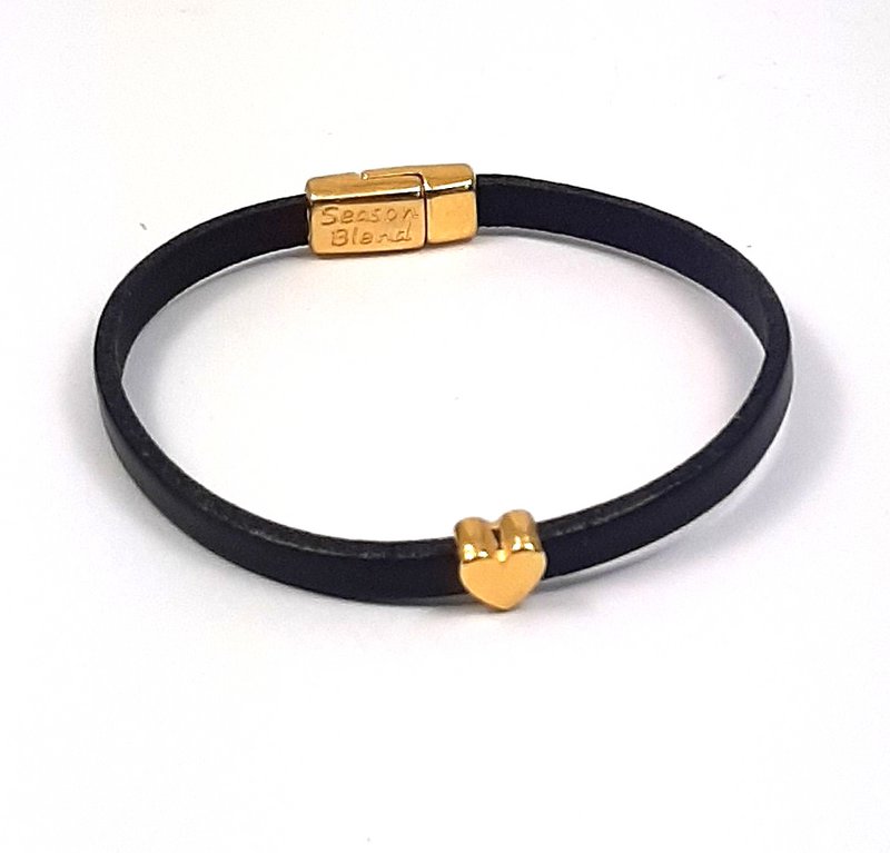 Cuore Semplice Spremere placcato oro 24K