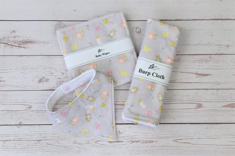 Nouveau coffret cadeau bébé, coffret cadeau Eco, bavoir bébé, lingettes bébé réutilisables, chiffon rot, cadeau nouvelle maman, bavoir dribble