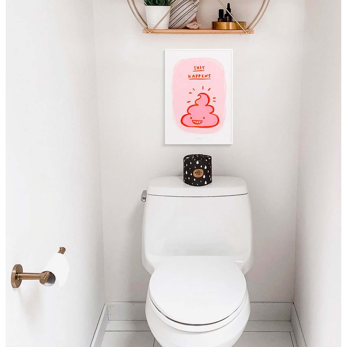 Shit happens wall art print