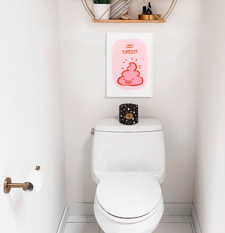 Shit happens wall art print