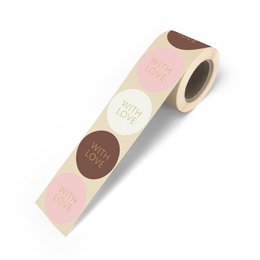 Text '26 cadeaustickers op rol - 500 stuks