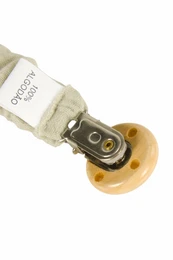 Clip para chupete de muselina para bebé con clip de madera