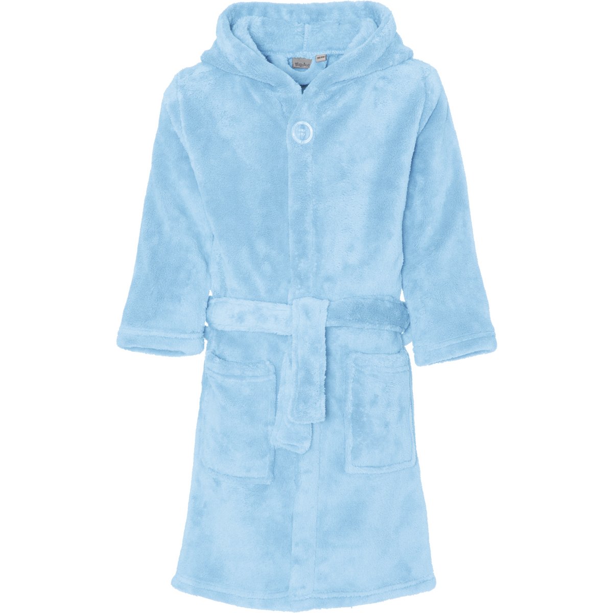 Peignoir polaire uni - bleu