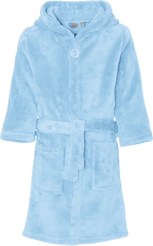 Fleece badekåbe uni - bleu