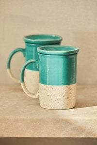 Keramische Chai-mok met deksel