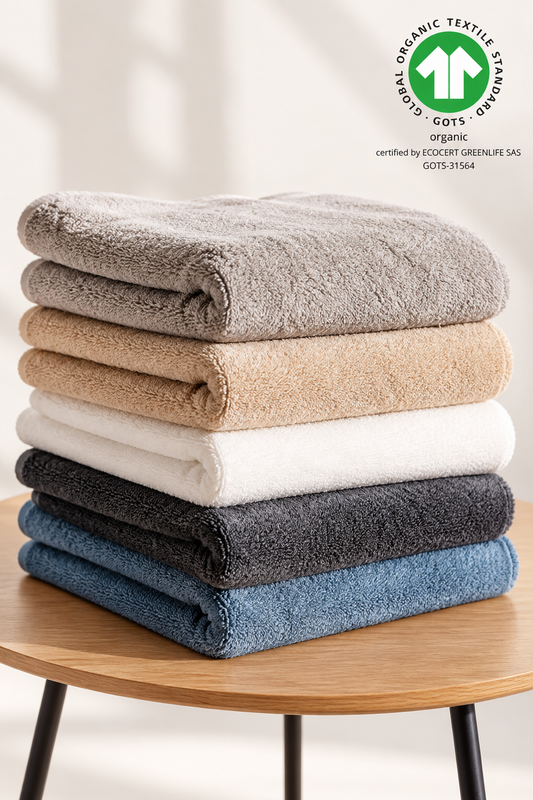 Pamukia Toalla de baño GOTS Terry Maxi 100 × 150 cm de 100% algodón orgánico | 650 G/M