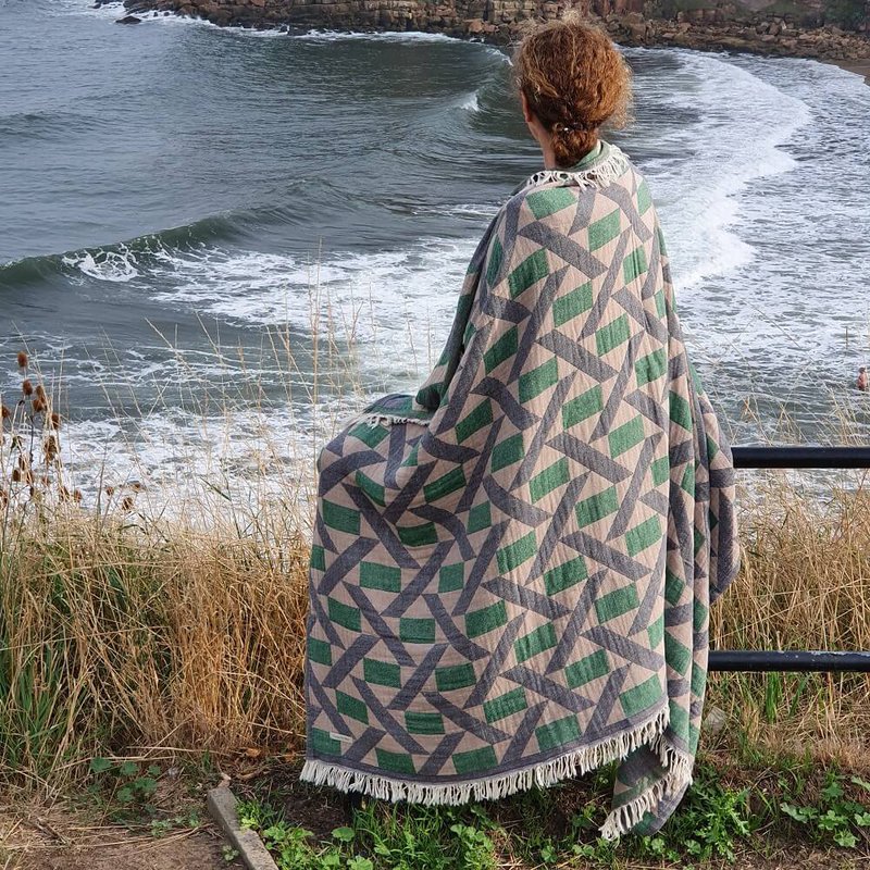 Manta Camden de jacquard de algodón suave