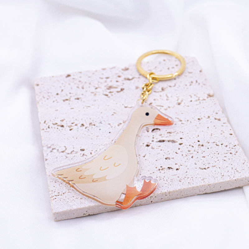 Ganso de remolque clave - Acrílico Key Ring Duck