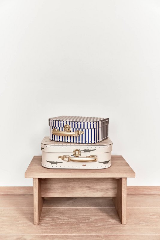 Mini Suitcase Crocodile & Stripe - Set of 2