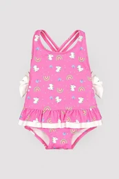 Costume Intero Neonata, Rosa Arcobaleno