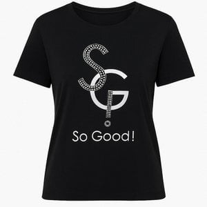 FLEXY T-SHIRT "SO GOOD" - 2 MATEN (S/M, L/XL) BLACK + WHITE