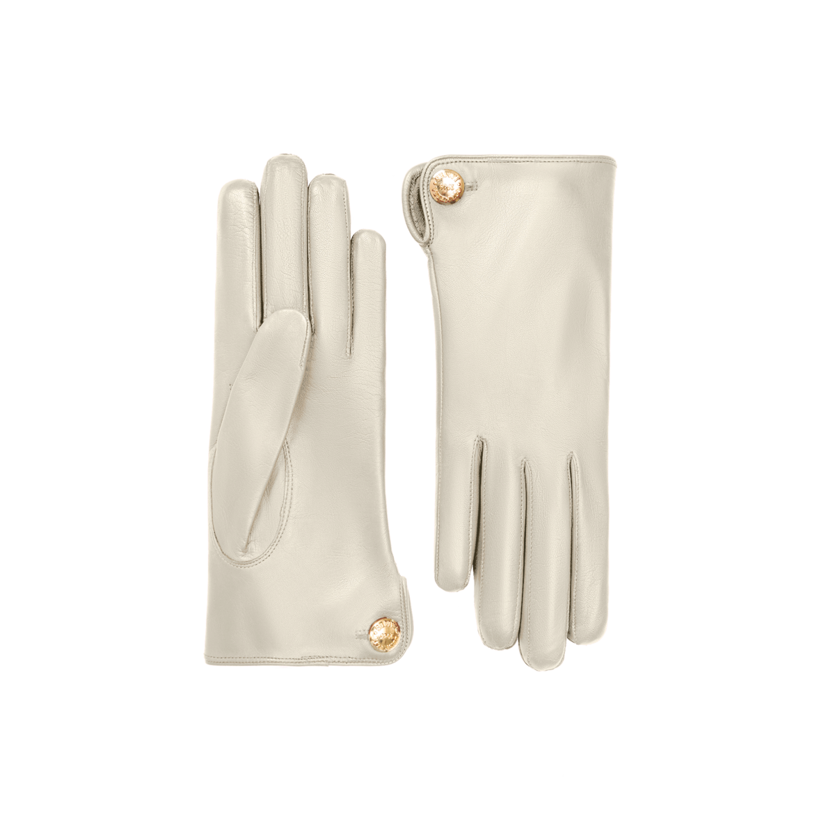 Françoise | Leather Glove with a Button Cuff Link