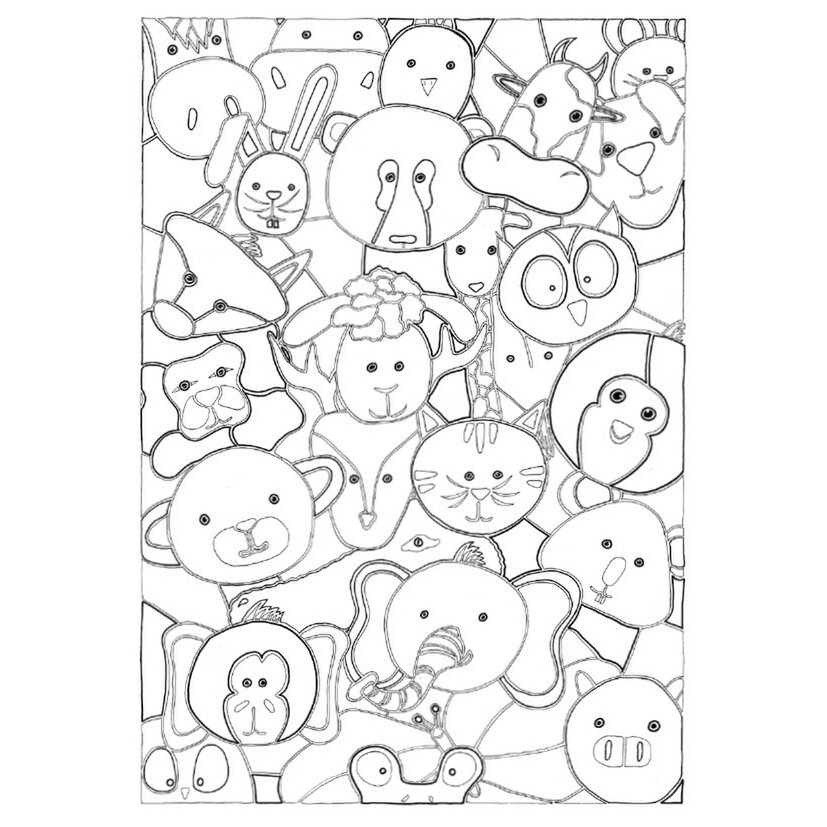 16 cards A5 Coloring poster book 1
