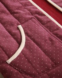 Paars corduroy vest voor meisjes met beige stippen P78-11604145