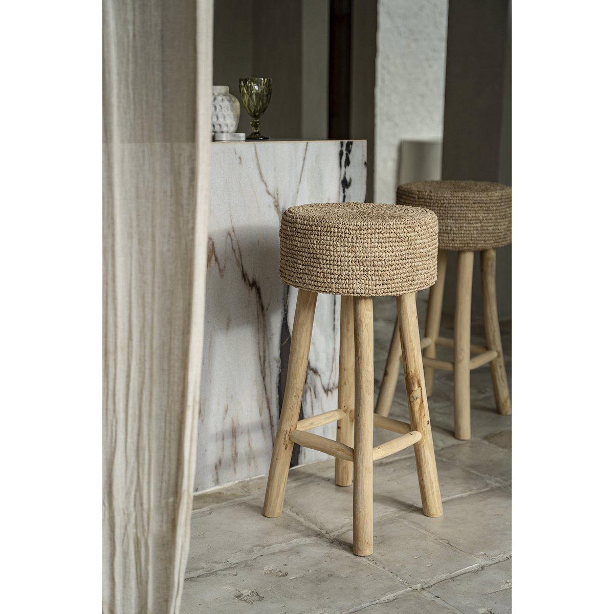 The Raffia Bar Stool