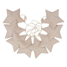Guirlande en velours « Cream Dust » avec étoiles