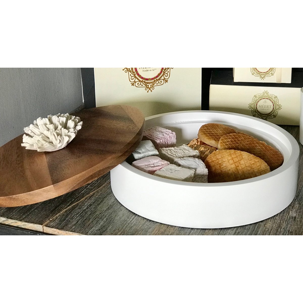 Wood and porcelain box - NAMI XL