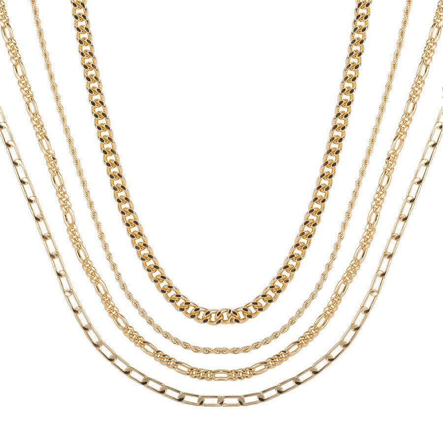 Gouden druipende ketting set