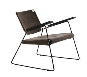 Toulouse Lounge chair Grey + Black