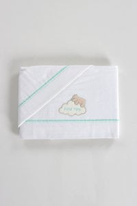 Sleep Time Embroidered Flannel Baby Sheets Set 100cm x 160cm