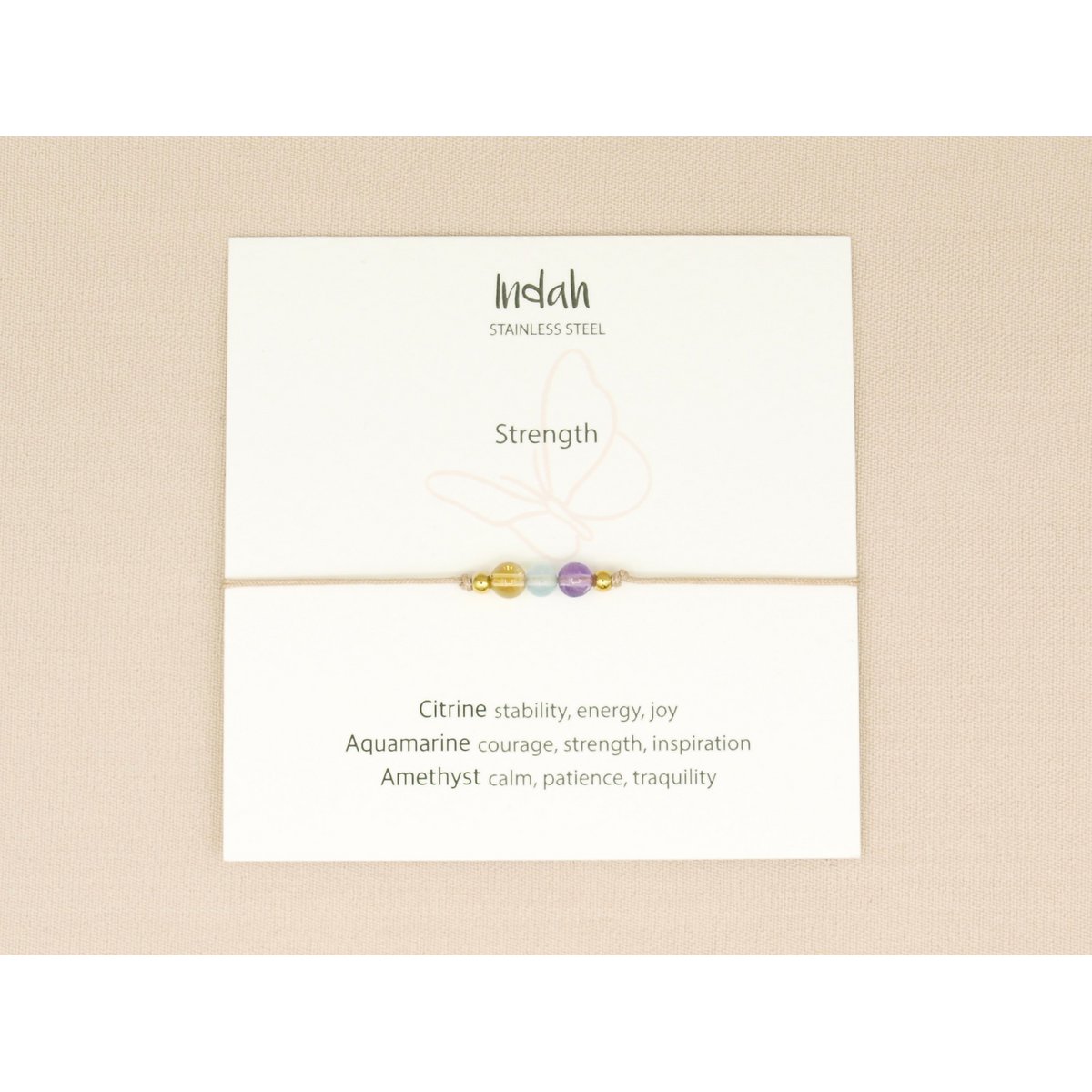 Armband rock, strength, zilver en goud