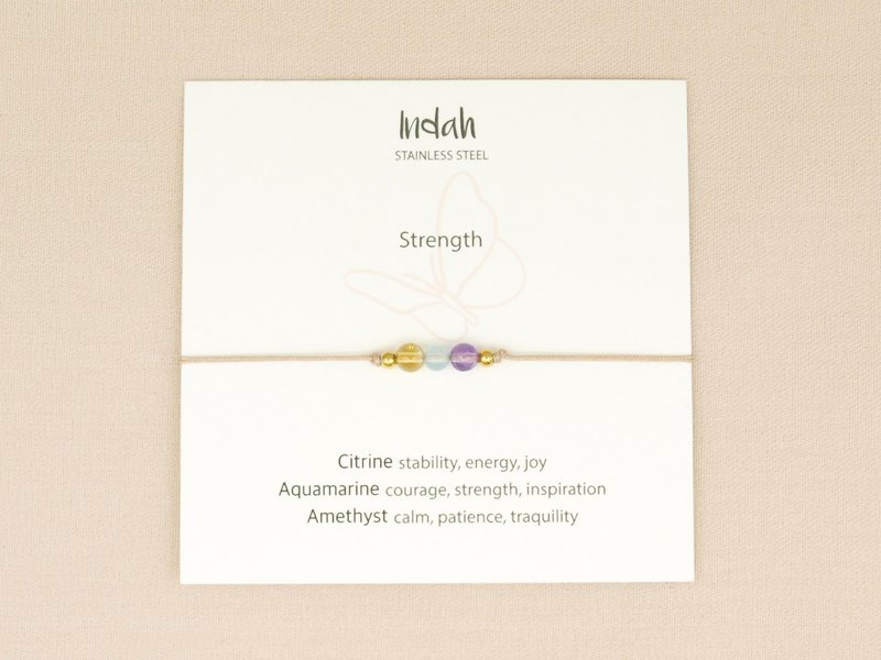 Armband rock, strength, zilver en goud