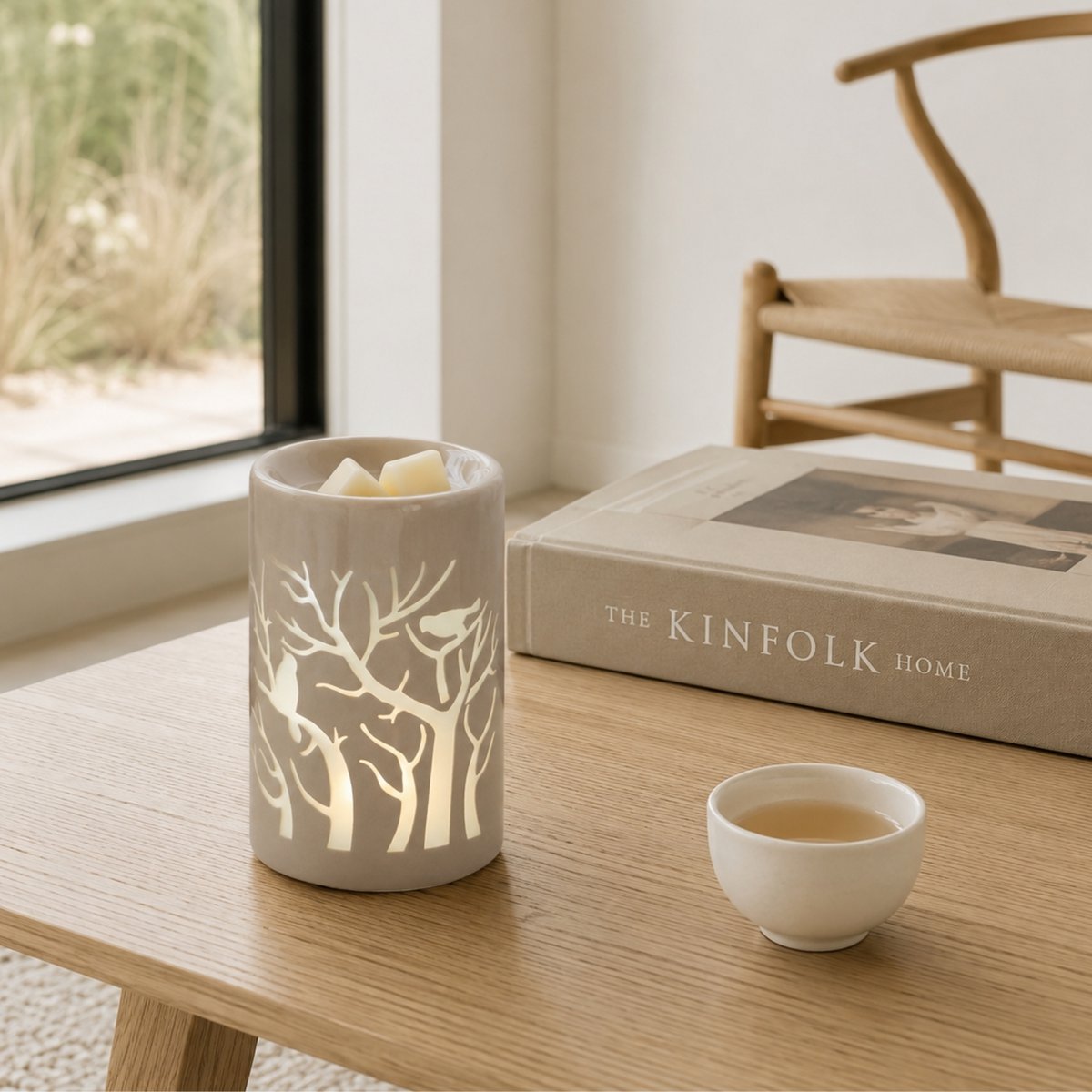 Parfumbrander – Grey Treebee – Verspreiding van geurende was, etherische oliën – Aromatherapie-accessoire – Decoratief cadeau-idee