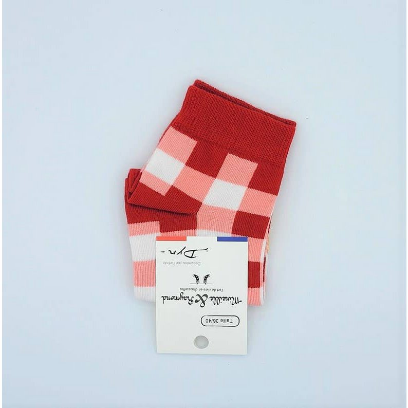Picknick Douille sokken - rode gingham 36/40