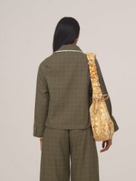 Chemise Betty à carreaux vert et blanc