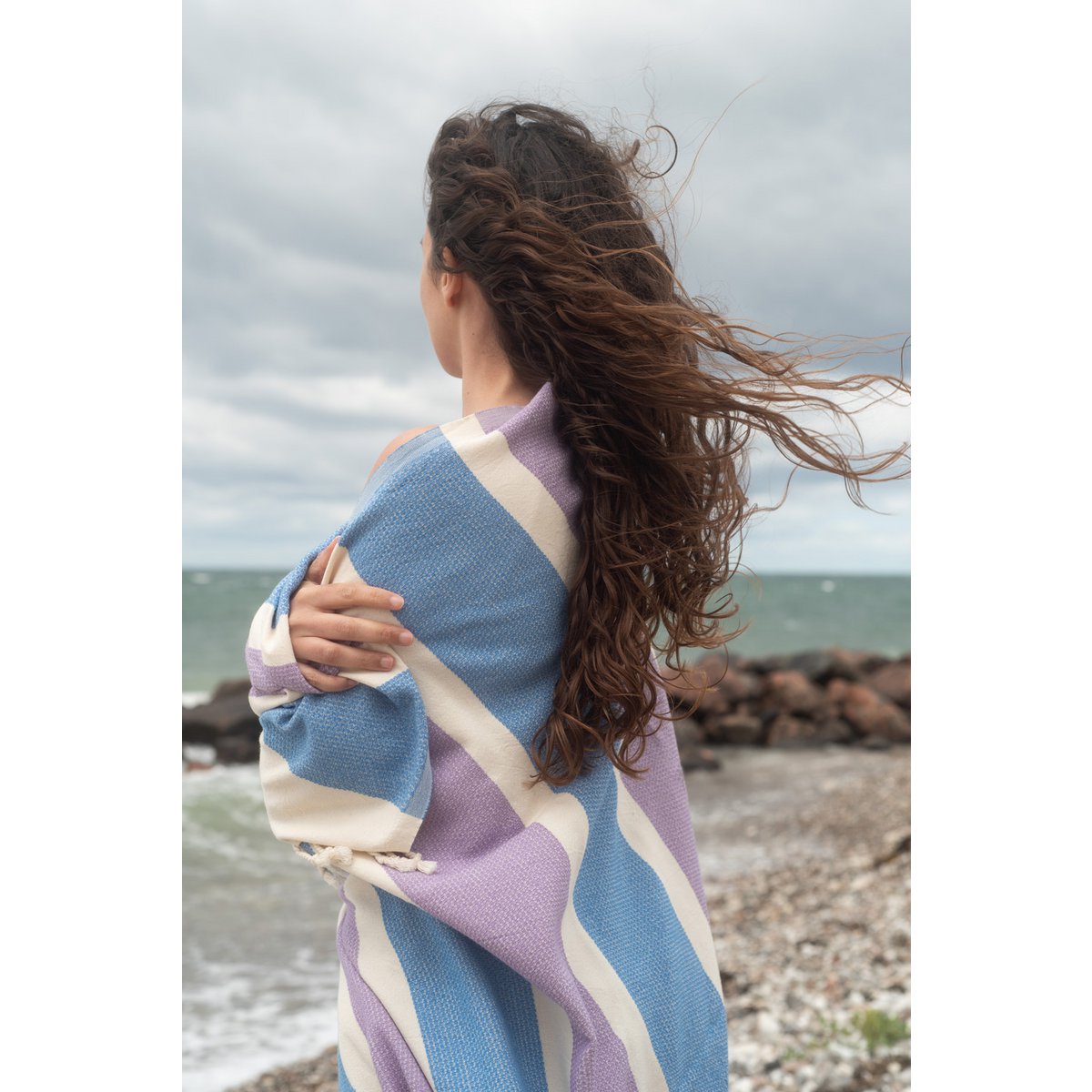 Hamamtuch Bio-Baumwolle Dalya sky over lavender