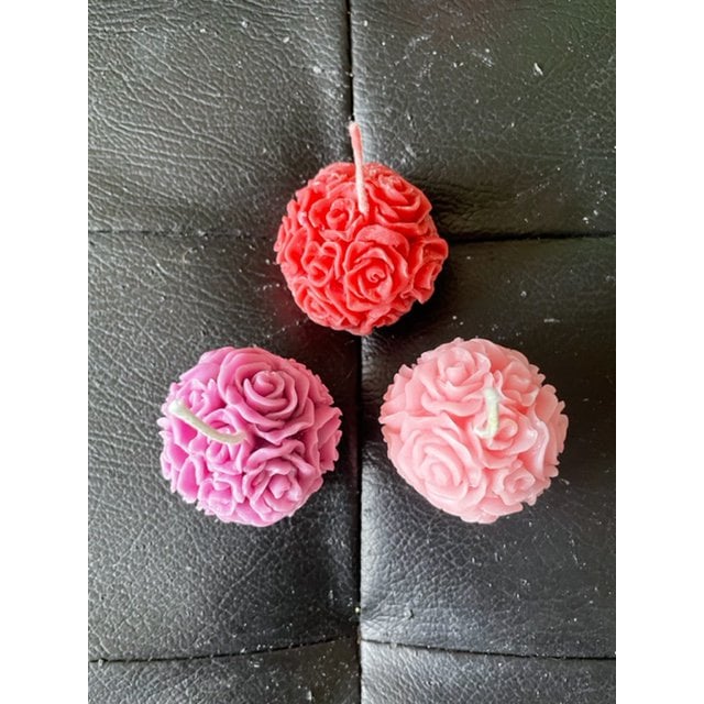 Wedding Souvenir! Sweet Rose Ball | 100% Natural Eco Rapeseed Wax Scented Candles | Home Decor/Gift Idea | made in Germany