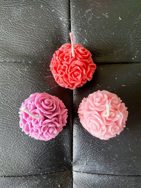 ¡Recuerdo de la boda! Bola de rosa dulce | Velas perfumadas de cera de colza ecológica 100% natural | Decoración del hogar/Idea de regalo | hecho en Alemania