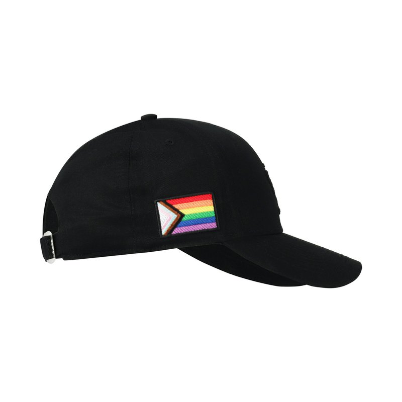 O.Leo Baseballkappe – Schwarz – Schwarzer Löwe – Pride-Flagge – Unisex