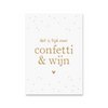 Kaart Confetti & Wijn | Goudfolie
