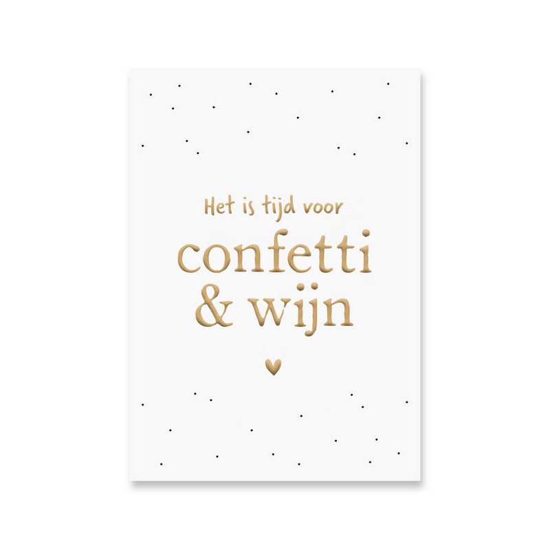 Card Confetti & Wine | Gold foil