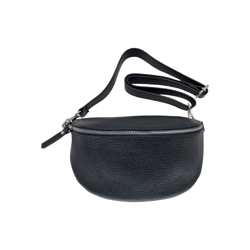 MARSUPIO LINA IN PELLE GRANATA 25CM BLU MARINO