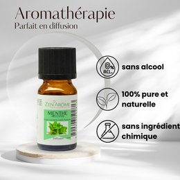 Etherische olie - Mint Arvensis - 10 ml - Gebruik voor diffusie - Verpakt in Frankrijk