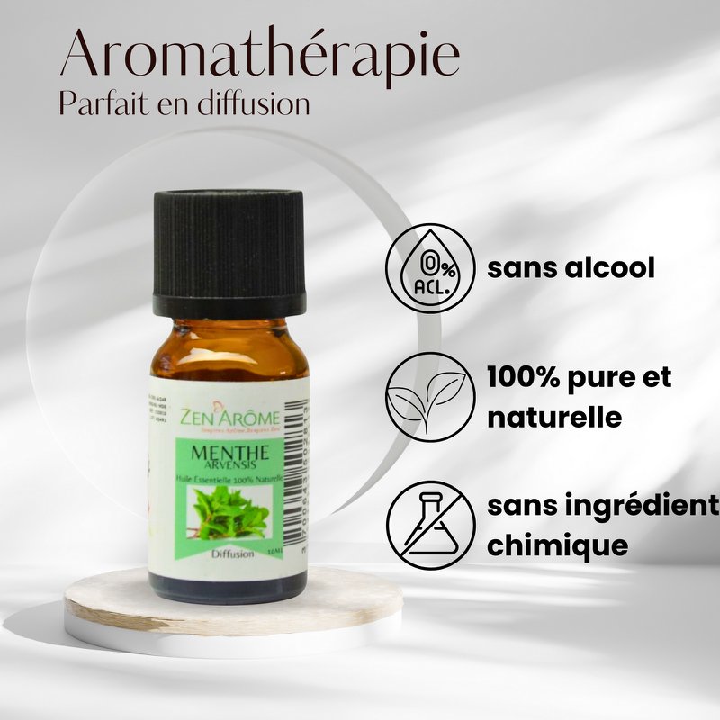 Etherische olie - Mint Arvensis - 10 ml - Gebruik voor diffusie - Verpakt in Frankrijk