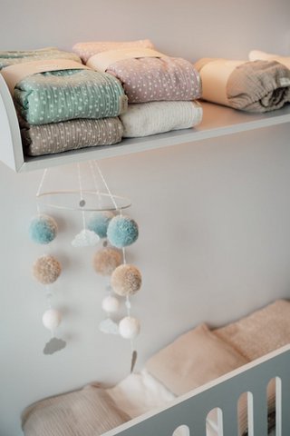 Tisu -Produktdisplay, Babybettwäsche