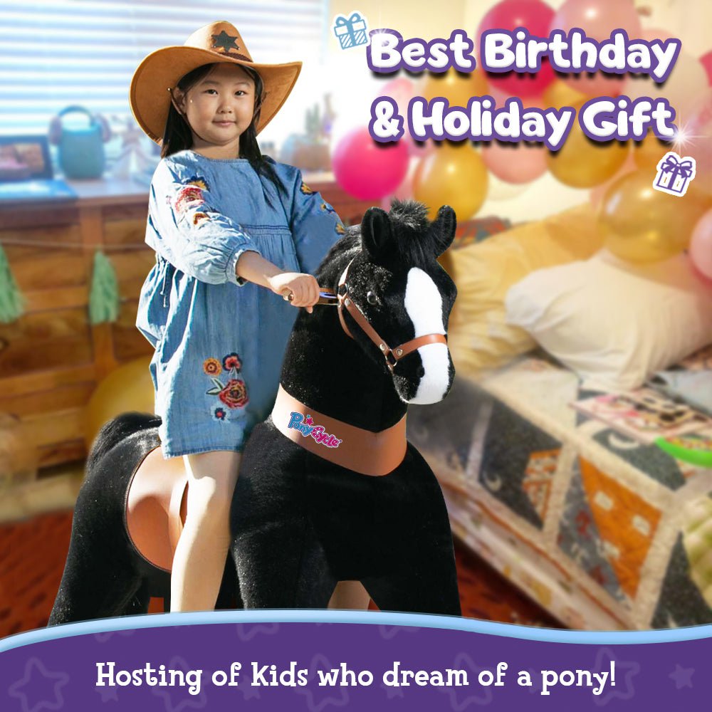PonyCycle Official Classic ride on toy model U horse with brake and sound- birthday gift