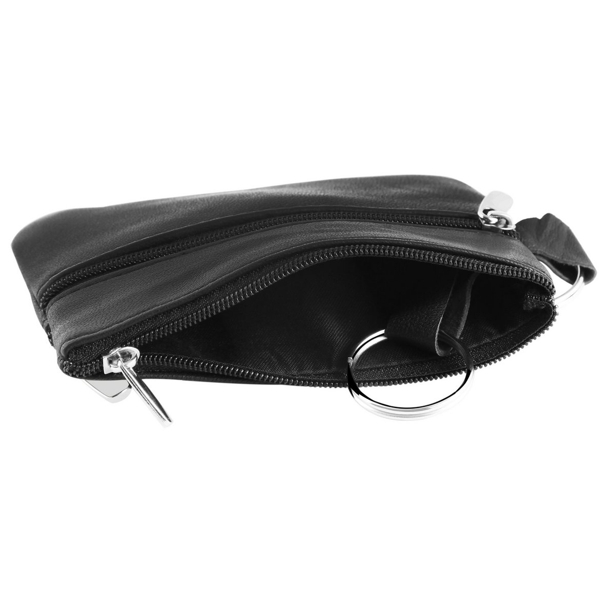 Portachiavi Excellence in vera pelle, colore nero