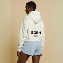 Capucha de cosecha con cremallera "ggbh" - blanco