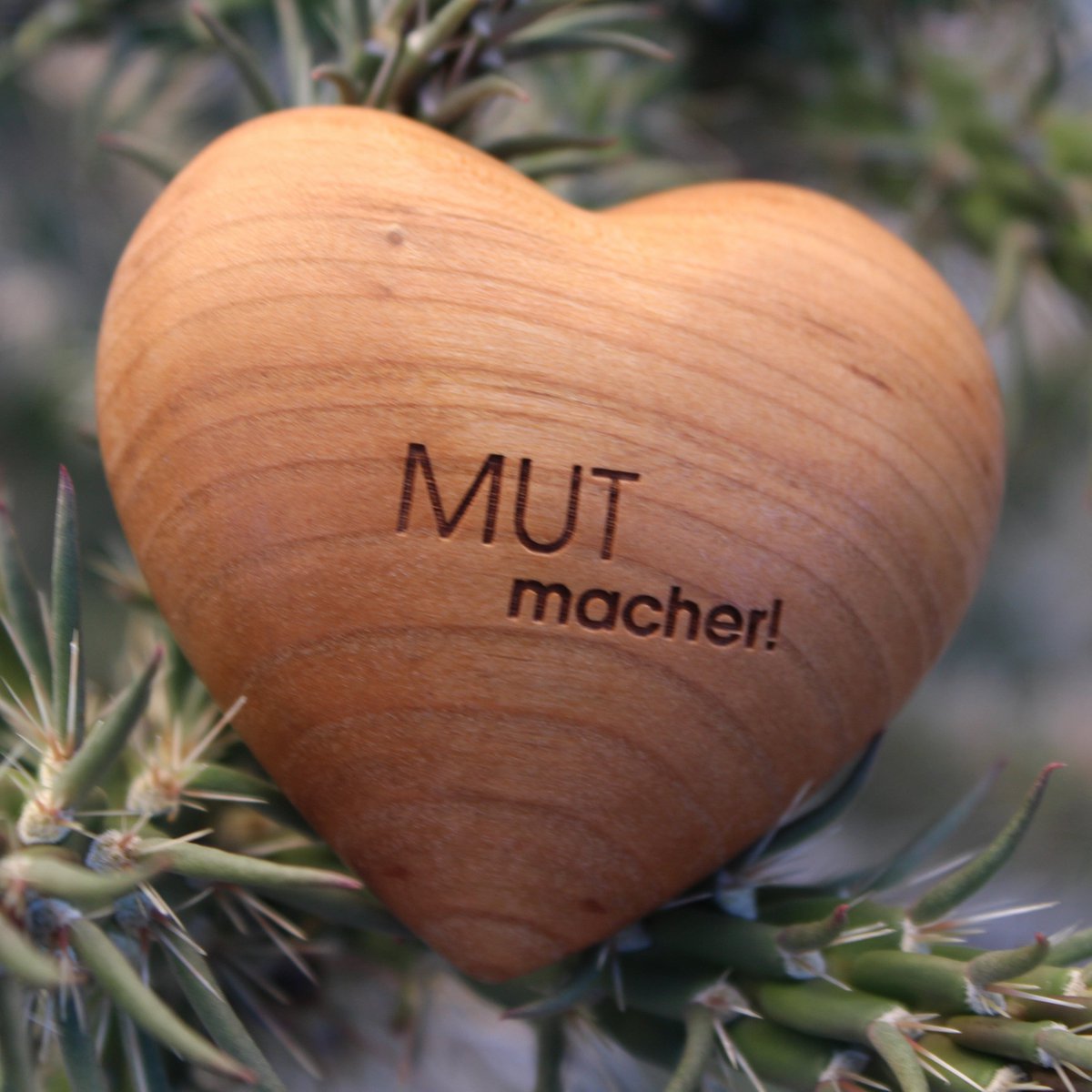 Thankgoods wooden heart MUTmacher!