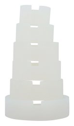 Druckstücke aus Hartgummi für Uhrengläser mit Datumslupe, 6 tlg.
