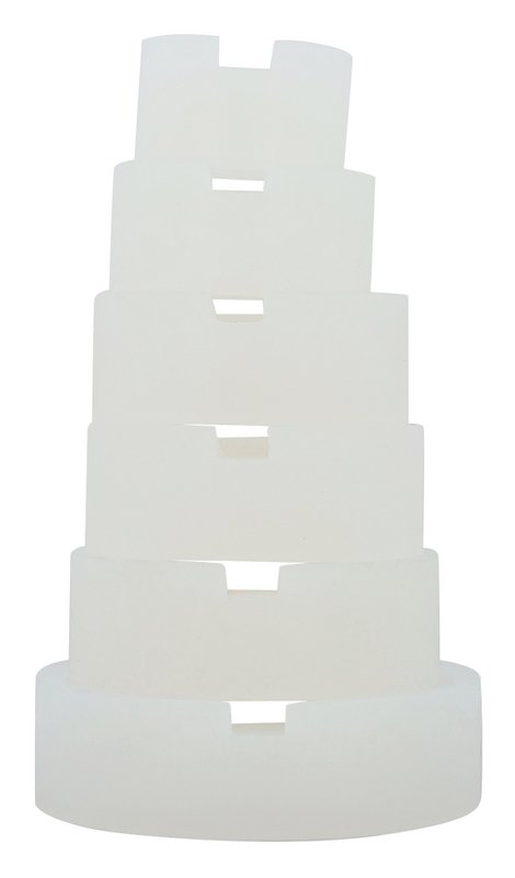 Druckstücke aus Hartgummi für Uhrengläser mit Datumslupe, 6 tlg.