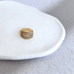 Bold Spark Ear Cuff – Ear Cuff mit vergoldetem Zirkonia