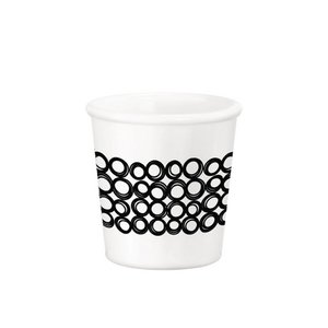 Espresso Cups - Rounds - White/Black - Porcelain -